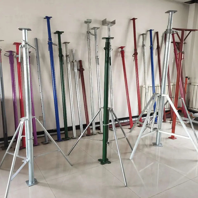 O pó azul revestiu suportar os bens de aço da cabeça da forquilha do tripé do suporte