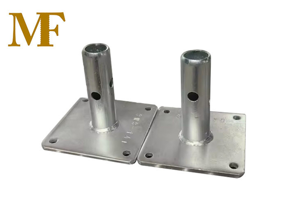 Placa de base do andaime de aço universal para tubos galvanizados giratórios ou fixos