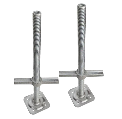 30-38mm Diâmetro Quadro de andaimes Jack Base com acabamento de superfície galvanizada a quente