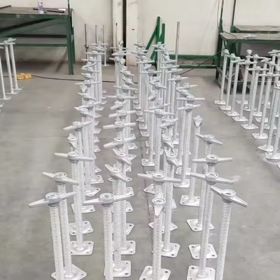 Jack de base de cabeça U Hôlo e Solid Scaffolding Steel Screw Base Jack para Construção