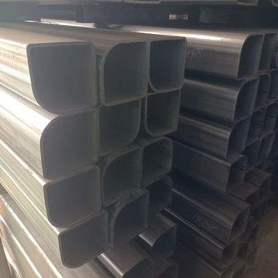 Tubo de aço galvanizado de costura recta soldado Tubo quadrado de grande porte Tubo de aço revestido com zinco para construção