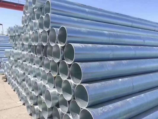 Tubo de aço galvanizado de costura recta soldado Tubo quadrado de grande porte Tubo de aço revestido com zinco para construção