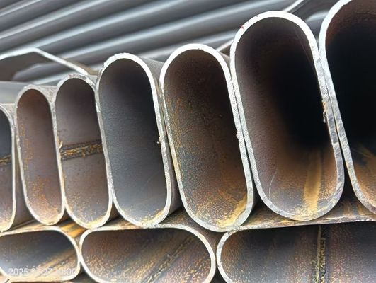 Tubo de aço galvanizado de costura recta soldado Tubo quadrado de grande porte Tubo de aço revestido com zinco para construção