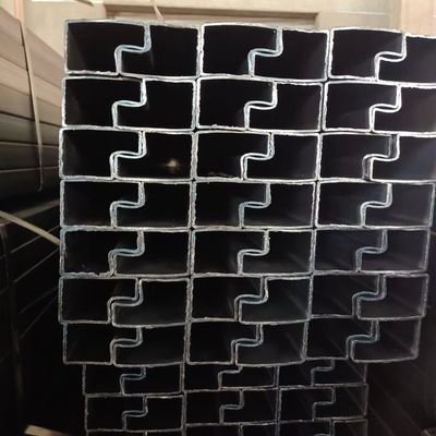 Tubo de aço galvanizado de costura recta soldado Tubo quadrado de grande porte Tubo de aço revestido com zinco para construção