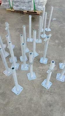 Macaco de Base Ajustável com Parafuso Oco Suporte de Aço para Andaimes e Construção Pesada