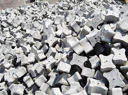 Espaçadores de cimento de concreto Bloco de cobertura de concreto para vigas e colunas de construção