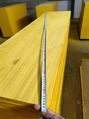 Painéis de Compensado Fenólico à Prova d'Água para Cofragem com 21mm 27mm de Espessura, 3 Camadas, Painel de Enformação Amarelo
