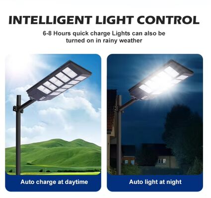 Diodo emissor de luz solar exterior da luz de rua que ilumina o auto controle longo de poupança de energia do tempo da eficiência elevada