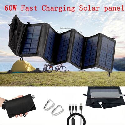 Painéis Solares Carregador Usb Portátil Dobrável Mini Seis Fatias Dobráveis