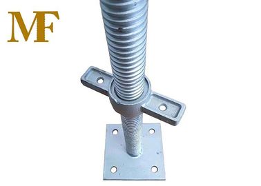 24" revestimento galvanizado de nivelamento ajustável de Jack de parafuso do andaime
