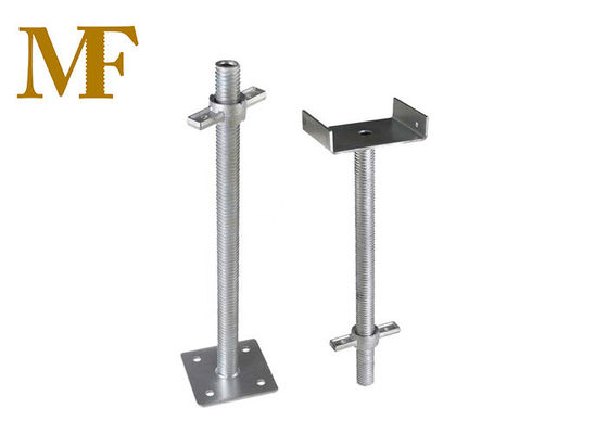 Jaques de parafuso ajustáveis galvanizados do nivelamento do andaime de 550mm