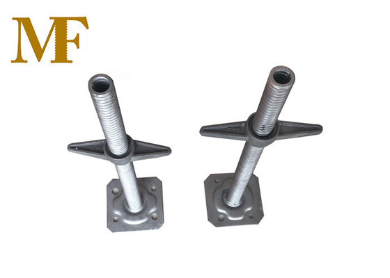 Superfície ajustável de Jack Steel Level Leg HDG do parafuso do andaime