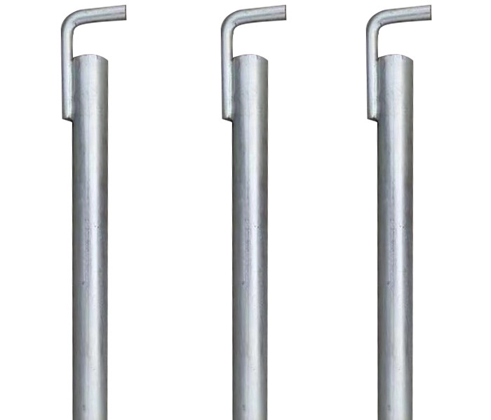 Escavadeira Ancora tubular com gancho e acabamento galvanizado e barra de tubo de aço sem costura