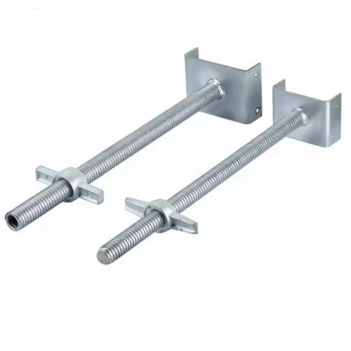 Jack de base de cabeça U Hôlo e Solid Scaffolding Steel Screw Base Jack para Construção