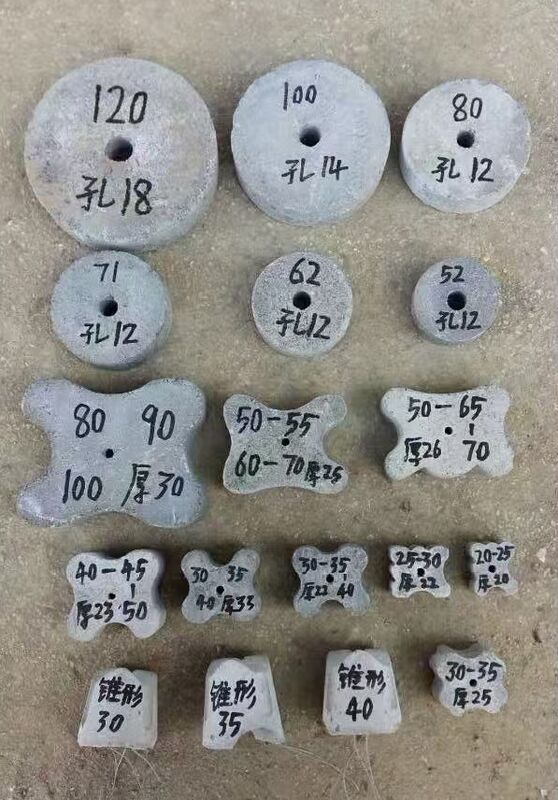 Espaçadores de cimento de concreto Bloco de cobertura de concreto para vigas e colunas de construção