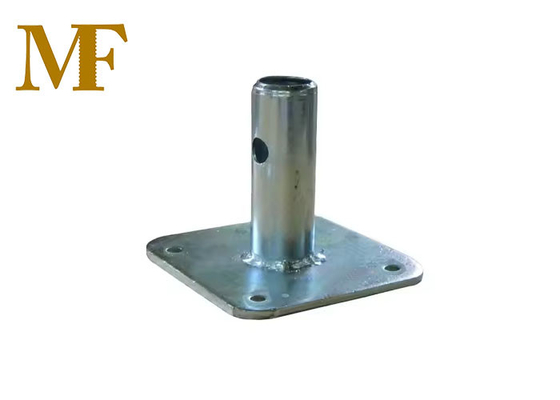 Placa de base de acessórios de andaime de aço universal para tubos galvanizados giratórios ou fixos