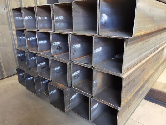 Tubo de aço galvanizado de costura recta soldado Tubo quadrado de grande porte Tubo de aço revestido com zinco para construção