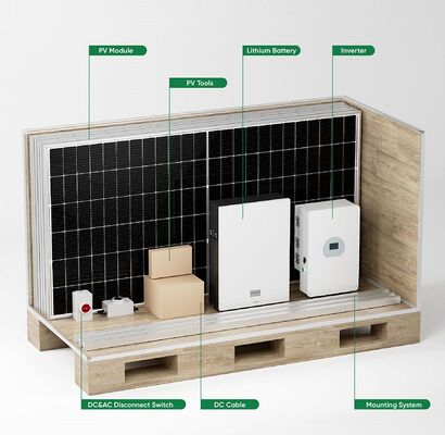 Sistema de energia solar híbrida completa 3a fase 3KW -30KW Sistema de energia solar híbrida fora da rede