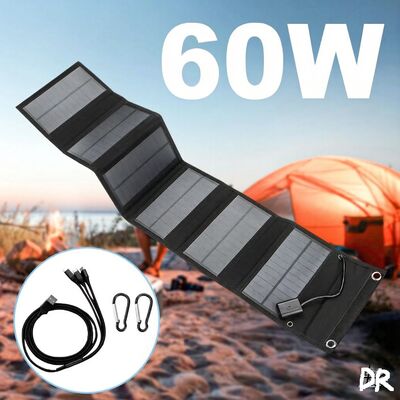 Painéis Solares Carregador Usb Portátil Dobrável Mini Seis Fatias Dobráveis